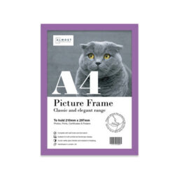 A4 Purple Picture Frame Fits A4 (21 X 29.7Cm - 8.3 X 11.7In) Poster, Photo, Artwork, Or Print.