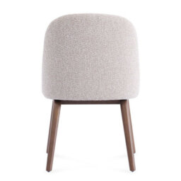 Hearthwood Set Of 2 Beige Bouclé Dining Chairs With Walnut Effect Ash Solid Wood Frame - thumbnail 4