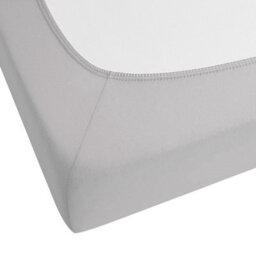 Beliani Fitted Sheet Hofuf Cotton 90 X 200 Cm Light Grey - thumbnail 5