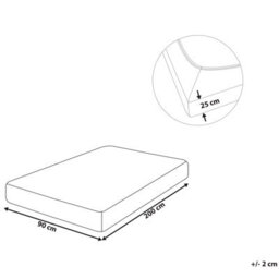 Beliani Fitted Sheet Hofuf Cotton 90 X 200 Cm Light Grey - thumbnail 3
