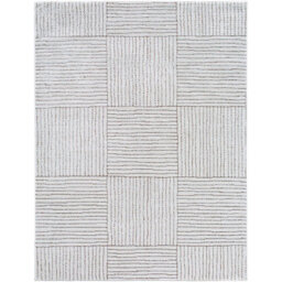 Livabliss Galey Alix Architect-Modern Ivory Brown Graphic High Pile Living Dining Bedroom Rug 200 X 275 Cm Easy Care, Non Shedding - thumbnail 1
