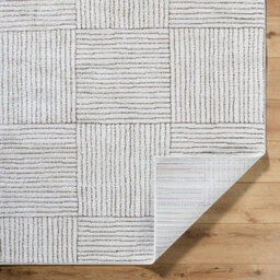 Livabliss Galey Alix Architect-Modern Ivory Brown Graphic High Pile Living Dining Bedroom Rug 200 X 275 Cm Easy Care, Non Shedding - thumbnail 4