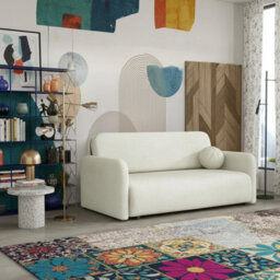 Viva Sun Iv Sofa Bed With Sleeping Function And Storage Compartment Chipboard Metal Legs 170X103X85Cm White