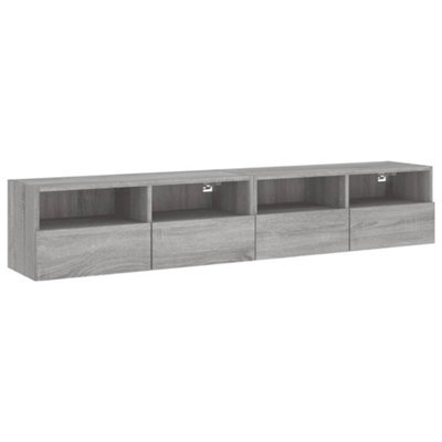 Berkfield Durable Tv Wall Cabinets 2 Pcs Grey Sonoma 80X30X30 Cm Engineered Wood - image 1