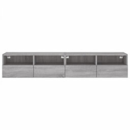 Berkfield Durable Tv Wall Cabinets 2 Pcs Grey Sonoma 80X30X30 Cm Engineered Wood - thumbnail 8