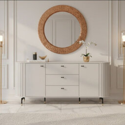 Galeria Wide Sideboard Cabinet Storage Unit 191Cm Cashmere - thumbnail 1