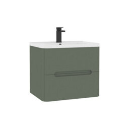 Royal Bathrooms Venice 600mm Sage Green Wall Hung Vanity Unit 2 Drawer With Ceramic Basin - thumbnail 8