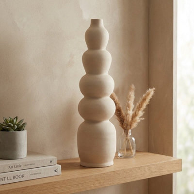 Garden Greatness Tall Atlas Blanc Clay Vase Modern - image 1