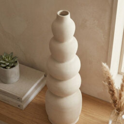 Garden Greatness Tall Atlas Blanc Clay Vase Modern - thumbnail 2