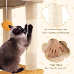 Costway 159 Cm Cat Tree For Indoor Kittens  Multi-Level Pet Climbing Stand W/ 2 Condos - thumbnail 8
