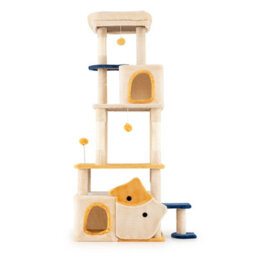Costway 159 Cm Cat Tree For Indoor Kittens  Multi-Level Pet Climbing Stand W/ 2 Condos - thumbnail 2