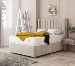 Bed Choices Regent Plush Velvet Divan Bed With Mattress, Headboard & 2 Storage Drawers - Double - thumbnail 1