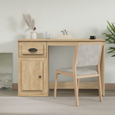 Berkfield Desk With Drawer Sonoma Oak 115X50X75 Cm Engineered Wood - image 1