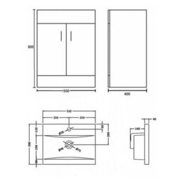 Nes Home Nanuya 1000mm Floor Standing White Vanity, Basin & Btw Rimless Toilet - thumbnail 5