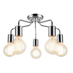 Cosylyte Fraser 5 Light Modern Metal Ceiling Flush Light - Chrome - thumbnail 3