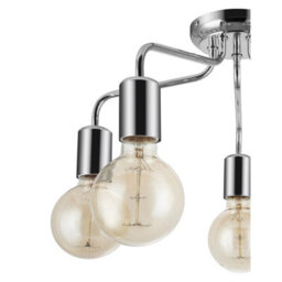 Cosylyte Fraser 5 Light Modern Metal Ceiling Flush Light - Chrome - thumbnail 5
