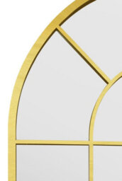 "Mirroroutlet Arcus - Gold Metal Arched Window Leaner / Wall Mirror 71"" X 33.5"" (180X85Cm)" - thumbnail 5