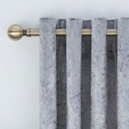 A.unique Home Plain Round Ball Metal Extendable Curtain Pole With Rings And Fittings (25/28mm) - Antique Brass, 120Cm-220Cm Approx - thumbnail 4
