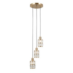 Luminosa Lighting Luminosa Alma Cluster Pendant Ceiling Light Gold 3Xe27 - thumbnail 2