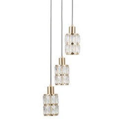 Luminosa Lighting Luminosa Alma Cluster Pendant Ceiling Light Gold 3Xe27 - thumbnail 3