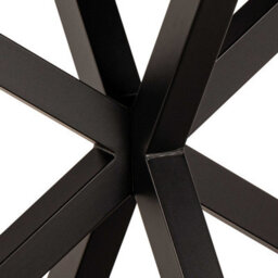 Wyld Haus Perth 160Cm 6-Seater Brown Ceramic Dining Table With Black Metal Legs - thumbnail 4