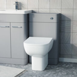 Nes Home Matte Grey 500mm Freestanding Vanity Wc Unit & Rimless Btw Toilet - thumbnail 4
