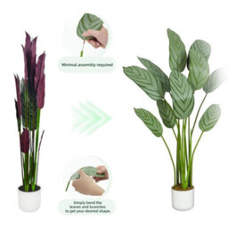 Artificial Bird Of Paradise Tree W/plastic Planter And Artificial Moss For House 110 Cm - thumbnail 3
