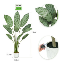 Artificial Bird Of Paradise Tree W/plastic Planter And Artificial Moss For House 110 Cm - thumbnail 2