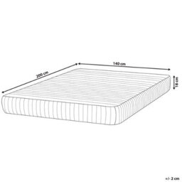 Beliani Memory Foam Pocket Spring Mattress Delightful H3/4 Firm 140 X 200 Cm (Eu Double) - thumbnail 3