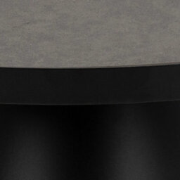 Wyld Haus Hamburg Round Black Ceramic Coffee Table Steel Pillar Base - thumbnail 6