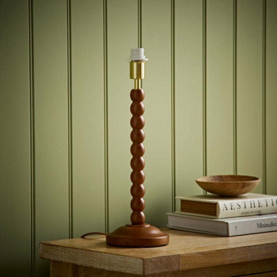 Valuelights Bobbin Walnut Wooden Bobble Table Lamp Base - image 1