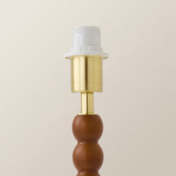 Valuelights Bobbin Walnut Wooden Bobble Table Lamp Base - thumbnail 3