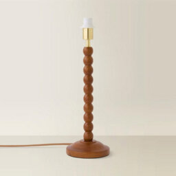 Valuelights Bobbin Walnut Wooden Bobble Table Lamp Base - thumbnail 2