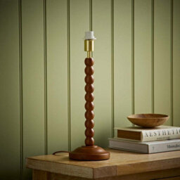 Valuelights Bobbin Walnut Wooden Bobble Table Lamp Base