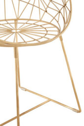 Orsina Handcrafted Gold Iron Design Chair, Geometric Design Accent Chair For Livingroom, Stylish Livingroom Chair - thumbnail 5
