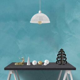 Vintage White Dome Pendant Lamp Shade  21Cm Industrial Metal Ceiling Light Shade Replacement Easy Fit For Kitchen Bedroom - thumbnail 6