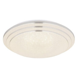 Luminosa Lighting Luminosa Aley Patterned Glass Flush Ceiling Light White Led Dimmable 2700-6500K Remote Control - thumbnail 1