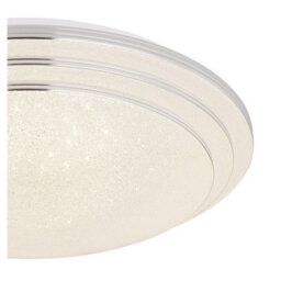 Luminosa Lighting Luminosa Aley Patterned Glass Flush Ceiling Light White Led Dimmable 2700-6500K Remote Control - thumbnail 4