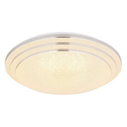 Luminosa Lighting Luminosa Aley Patterned Glass Flush Ceiling Light White Led Dimmable 2700-6500K Remote Control - thumbnail 5