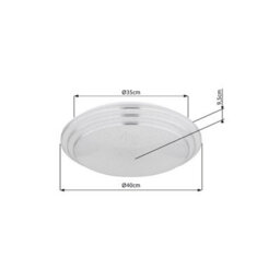 Luminosa Lighting Luminosa Aley Patterned Glass Flush Ceiling Light White Led Dimmable 2700-6500K Remote Control - thumbnail 8