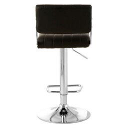 Orsina Black Channel Design Seat Bar Stool, Adjustable Height Kitchen Bar Stool, Footrest Swivel Barseat - thumbnail 4