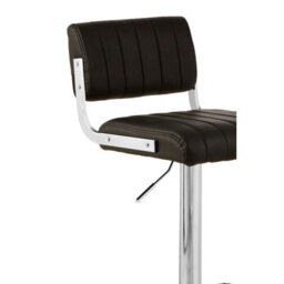 Orsina Black Channel Design Seat Bar Stool, Adjustable Height Kitchen Bar Stool, Footrest Swivel Barseat - thumbnail 5