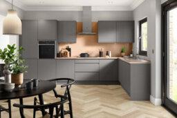 Kitchen Kit Base Unit Blind Corner With Pull Out Left 1000mm W/ J-Pull Cabinet Door - Ultra Matt Dust Grey - thumbnail 2