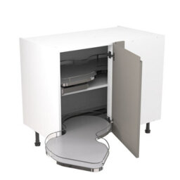 Kitchen Kit Base Unit Blind Corner With Pull Out Left 1000mm W/ J-Pull Cabinet Door - Ultra Matt Dust Grey