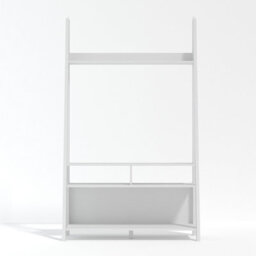 LPD Tiva White Ladder Tv Unit - Sleek Leaning Design With Spacious Media Display & Shelving W 105 X L 38.6 X H 175.4 Cm - thumbnail 4