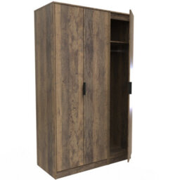 Fuji 3 Door Wardrobe In Vintage Oak (Ready Assembled) - thumbnail 6