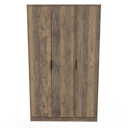 Fuji 3 Door Wardrobe In Vintage Oak (Ready Assembled) - thumbnail 1