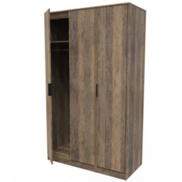 Fuji 3 Door Wardrobe In Vintage Oak (Ready Assembled) - thumbnail 5