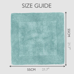 Allure Bath Fashions Elegance Reversible Heavyweight Shower Mat - Duckegg - thumbnail 3
