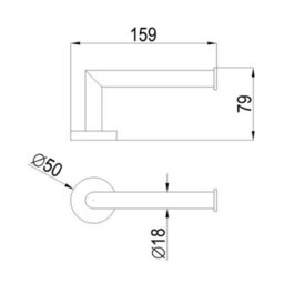 Homestylestore Chrome Round Wall Mounted Bathroom Toilet Roll Holder - thumbnail 4